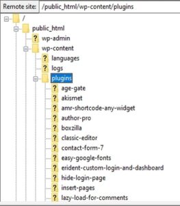 picture showing the WP directory layout 