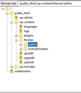 A file manager panel showing a directory tree